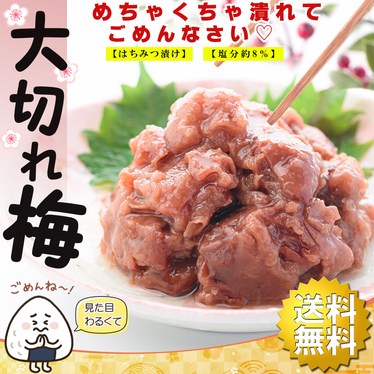 大切れ梅 紀州南高梅 はちみつ漬け 訳ありつぶれ梅